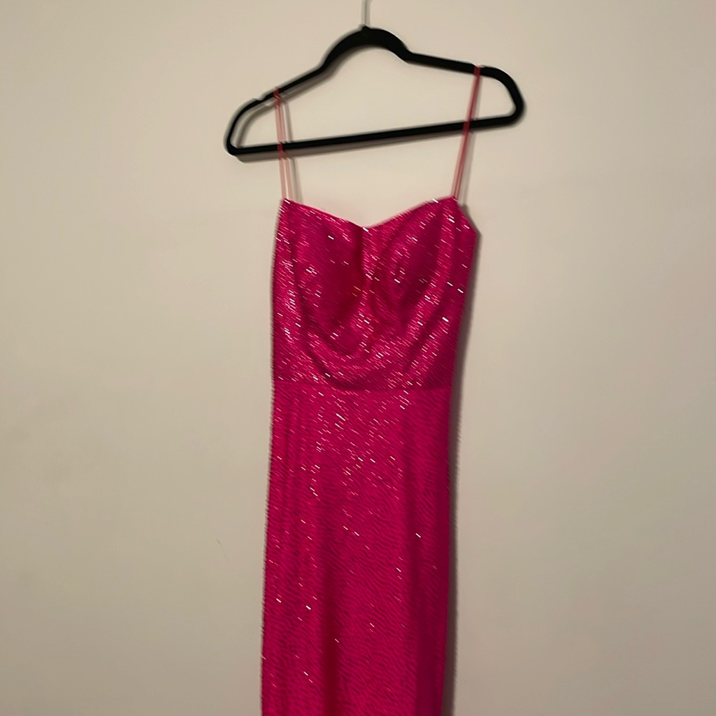 Cinderella By Divine Pink Shimmering Prom Dress